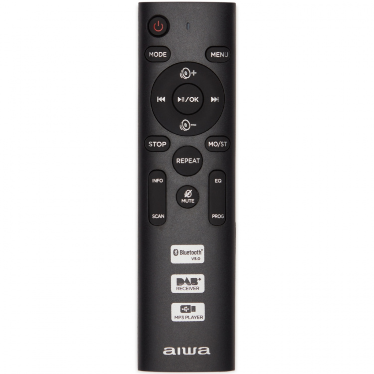 AIWA Radio med CD-spelare, Kassettband och Bluetooth Svart