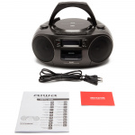 AIWA Radio med CD-spelare, Kassettband och Bluetooth Svart