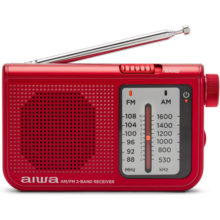AIWA Pocket-radio med FM/MW Röd AIWA Pocket-radio med FM/MW Röd