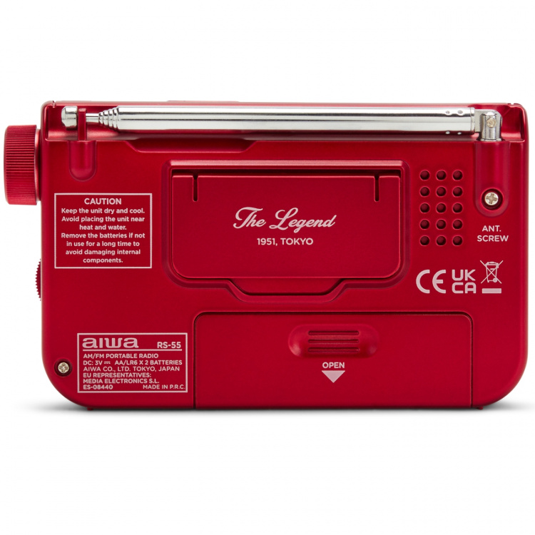 AIWA Pocket-radio med FM/MW Röd AIWA Pocket-radio med FM/MW Röd