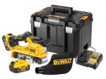 DeWALT 18V XR Brushless snoerloze bandschuurmachine 75mm in TSTAK VI koffer (2X 5.0AH accu en lader)