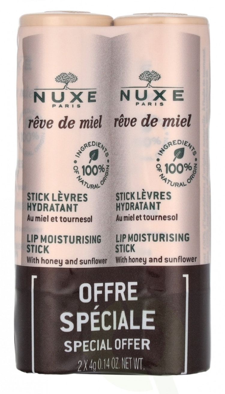 Nuxe Reve De Miel Lip Moisturizing Stick Duo Set 8 g 2x4gr