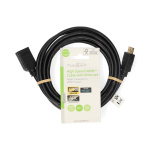 Nedis High Speed HDMI™-Kabel met Ethernet | HDMI™ Connector | HDMI™ Output | 4K@60Hz | ARC | 10.2 Gbps | 3.00 m | Rond | PVC | Zwart | Label Nedis High Speed HDMI™-Kabel met Ethernet | HDMI™ Connector | HDMI™ Output | 4K@60Hz | ARC | 10.2 Gbps | 3.00 m | Rond | PVC | Zwart | Label