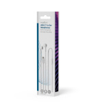 Nedis Bedrade Koptelefoon | USB-C™ | Kabellengte: 1.20 m | Ingebouwde microfoon | Volumebediening | Wit