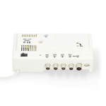 Nedis CATV-Versterker | Versterking: 20 dB | 47 - 694 MHz | Outputs: 4 | Versterkingsregelaar | Wit