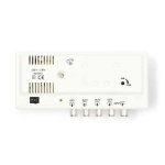 Nedis CATV-Versterker | Versterking: 20 dB | 47 - 694 MHz | Outputs: 4 | Versterkingsregelaar | Wit