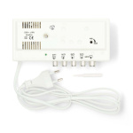 Nedis CATV-Versterker | Versterking: 20 dB | 47 - 694 MHz | Outputs: 4 | Versterkingsregelaar | Wit