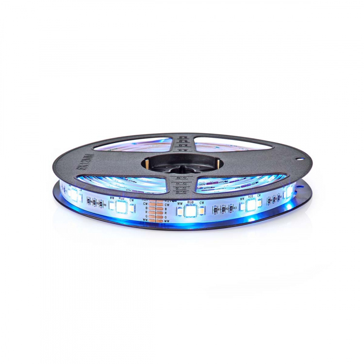 Nedis SmartLife LED Strip | Koel Wit / RGB / Warm Wit | SMD | 5.00 m | IP21 | 2700 - 6500 K | 960 lm | Android™ / IOS Nedis SmartLife LED Strip | Koel Wit / RGB / Warm Wit | SMD | 5.00 m | IP21 | 2700 - 6500 K | 960 lm | Android™ / IOS