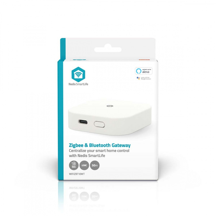 Nedis SmartLife Gateway | Bluetooth® / Zigbee 3.0 | 50 Apparaten | USB Gevoed | Android™ / IOS | Wit