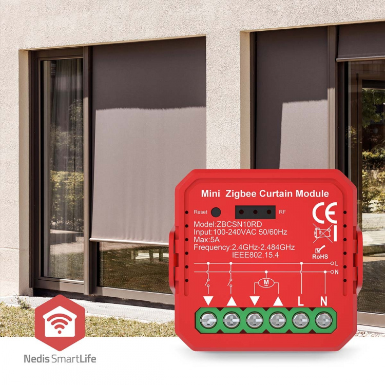 Nedis SmartLife inbouwmodule | Rolluiken/jaloezieën | 1000 W | Kroonsteen | App beschikbaar voor: Android™ / IOS Nedis SmartLife inbouwmodule | Rolluiken/jaloezieën | 1000 W | Kroonsteen | App beschikbaar voor: Android™ / IOS