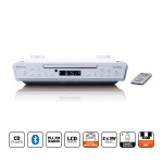 Lenco Keukenklokradio met CD Bluetooth® en afstandsbediening Wit