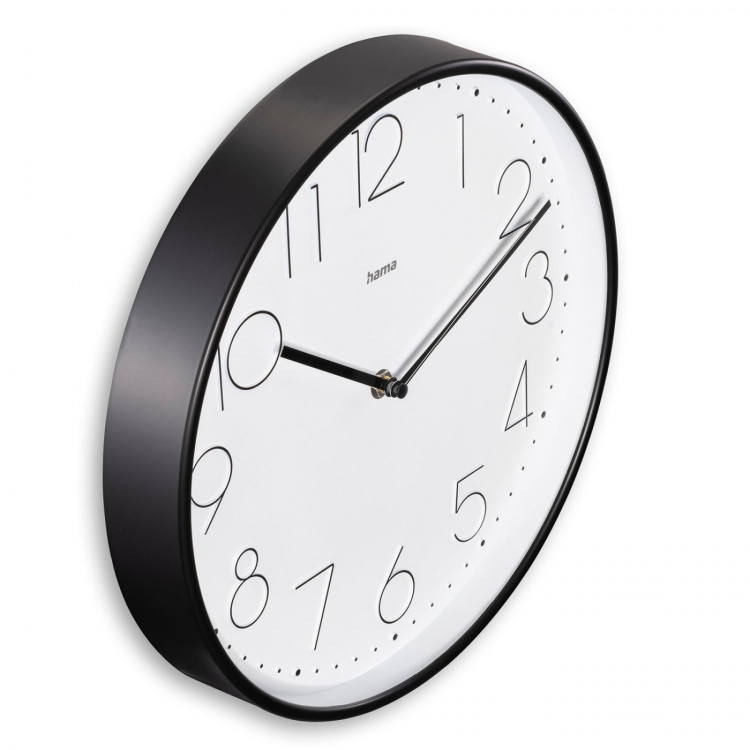 Hama Corsica Wall Clock 30 cm Black/White
