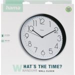 Hama Corsica Wall Clock 30 cm Black/White