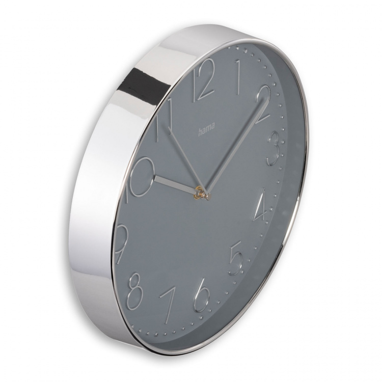 Hama Väggklocka Corsica Silver 30cm Hama Väggklocka Corsica Silver 30cm