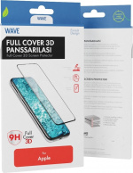 Wave Full Cover pantserglas, iPhone 12 Pro / iPhone 12, zwarte rand