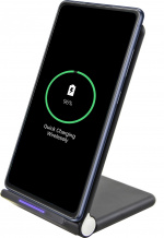 Wave Qi Desktopstandaard 15W met draadloos opladen, zwart