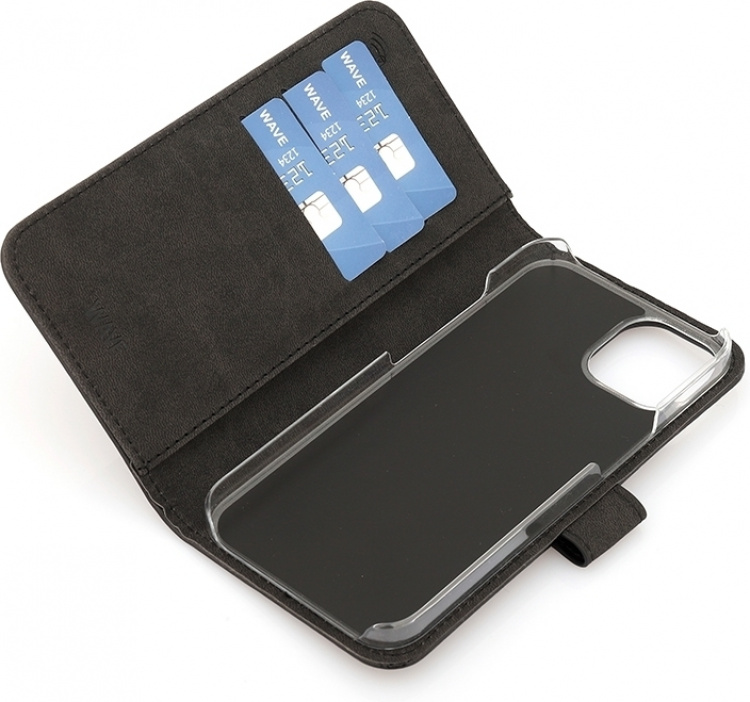 Wave Flap BookCase, iPhone 13, zwart