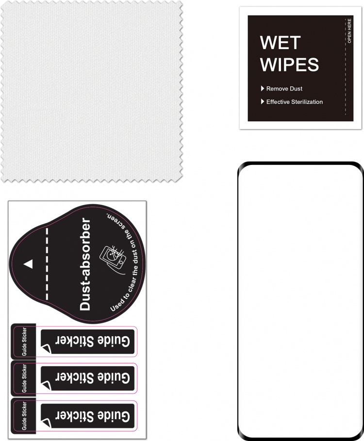 FoneKit Full Cover gepantserd glas, OnePlus 11, zwart