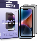 FoneKit Privacy+ Volledige Cover, iPhone 13 / 13 Pro / 14, zwart FoneKit Privacy+ Volledige Cover, iPhone 13 / 13 Pro / 14, zwart