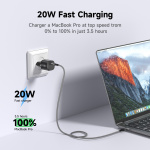 FoneKit Mini 20W netoplader, USB-C, zwart