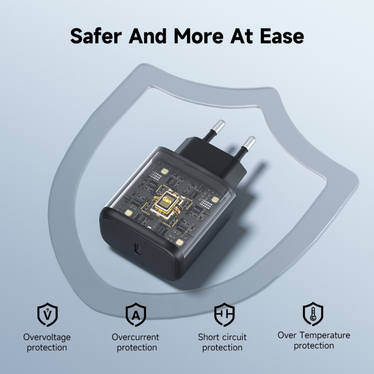 FoneKit GaN PD 65W AC-lader, USB-C, zwart FoneKit GaN PD 65W AC-lader, USB-C, zwart