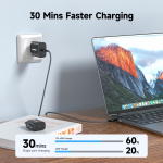 FoneKit GaN PD 65W AC-lader, USB-C, zwart FoneKit GaN PD 65W AC-lader, USB-C, zwart