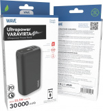 Wave Ultrapower back-up voeding, 30.000 mAh, zwart Wave Ultrapower back-up voeding, 30.000 mAh, zwart