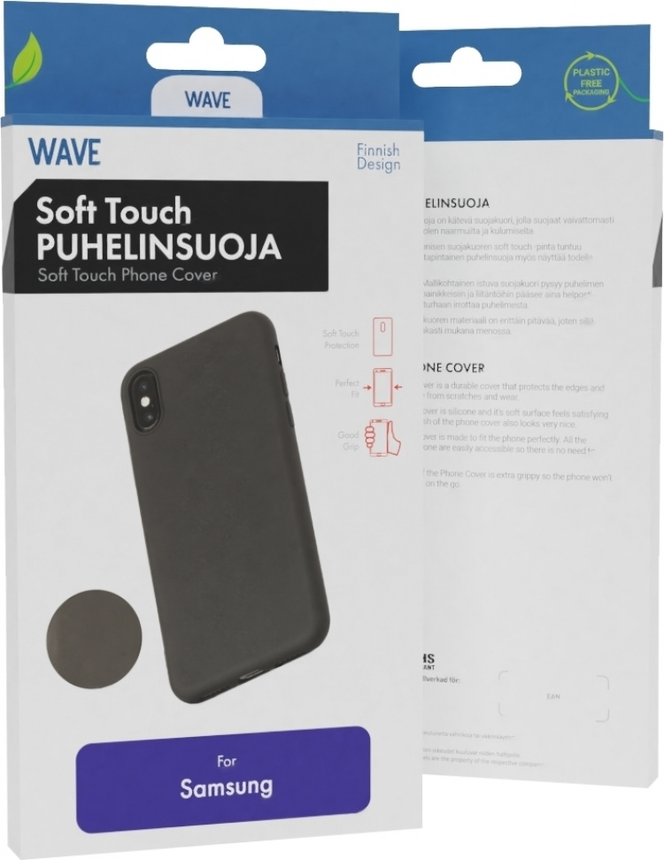 Wave Soft Touch siliconen beschermer, Samsung Galaxy A05s, Zwart