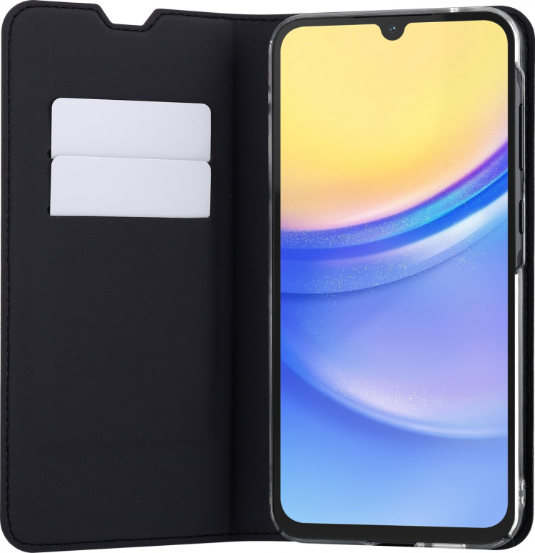 FoneKit BookCase beschermhoes, Samsung Galaxy A15, zwart