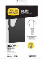Otterbox React Necklace beschermhoes met riem, zwart, Samsung Galaxy S24+