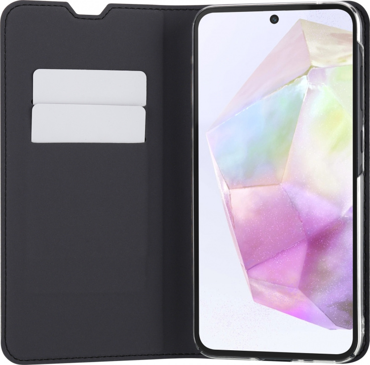 FoneKit BookCase beschermhoes, Samsung Galaxy A35, zwart