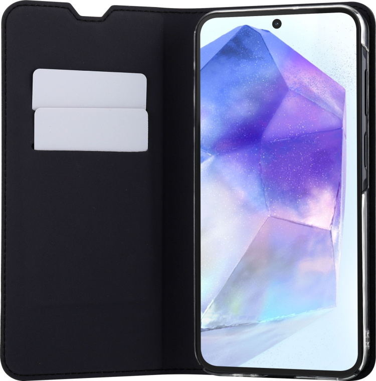 FoneKit BookCase beschermhoes, Samsung Galaxy A55, zwart
