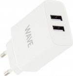Wave netlader 2 x USB, 17W, wit Wave netlader 2 x USB, 17W, wit