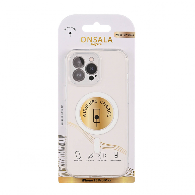 Onsala Mobilskal TPE/PC MagSeries Transparent - iPhone 16 Pro Onsala Mobilskal TPE/PC MagSeries Transparent - iPhone 16 Pro