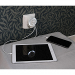 CAPiDi Säkerhetstimer USB A+C 1-4 3.4A Vit CAPiDi Säkerhetstimer USB A+C 1-4 3.4A Vit