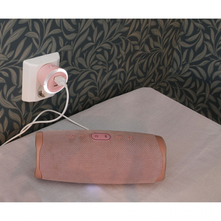 CAPiDi Säkerhetstimer USB A+C 1-4 3.4A Rosa