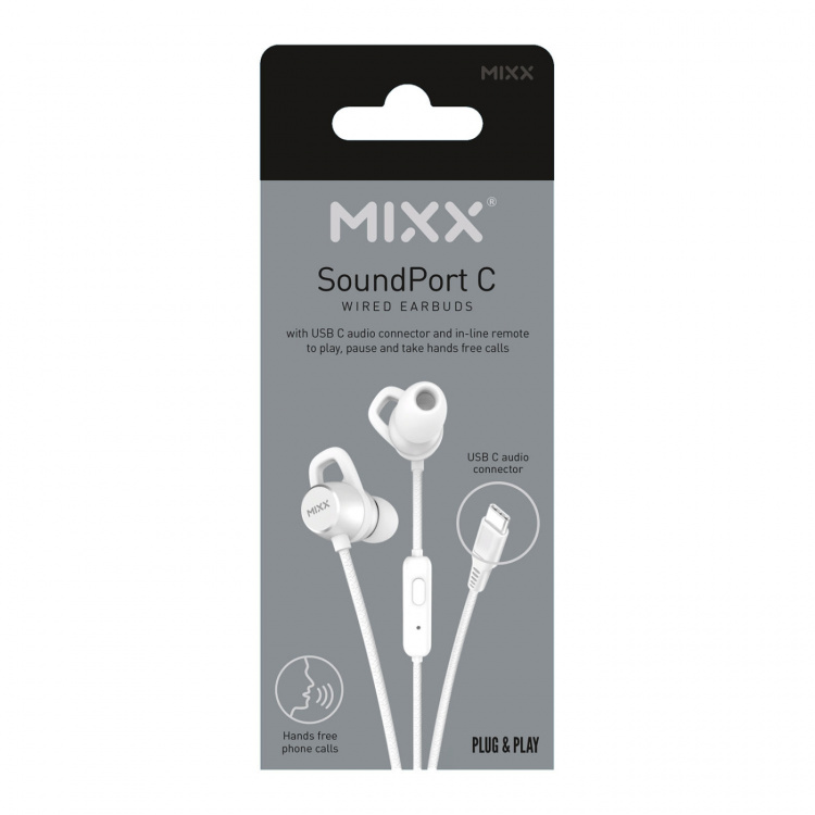 MIXX Hörlur Soundport USB-C In-Ear Trådbunden Vit