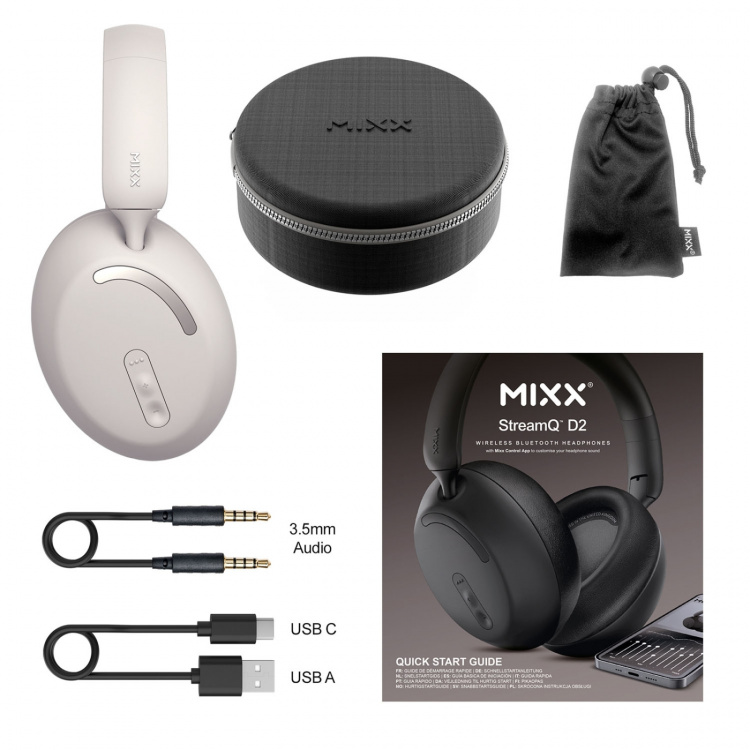 MIXX Hörlur StreamQ D2 Over-Ear Trådlös Sand
