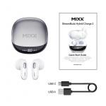 MIXX Hörlur Hybrid Charge 2 In-Ear Tws Qi Trådlös Vit