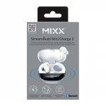MIXX Hörlur Mini Charge 2 In-Ear Tws Qi Trådlös Vit