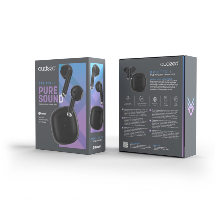 Audeeo Orbiter II True Wireless Earphones Black