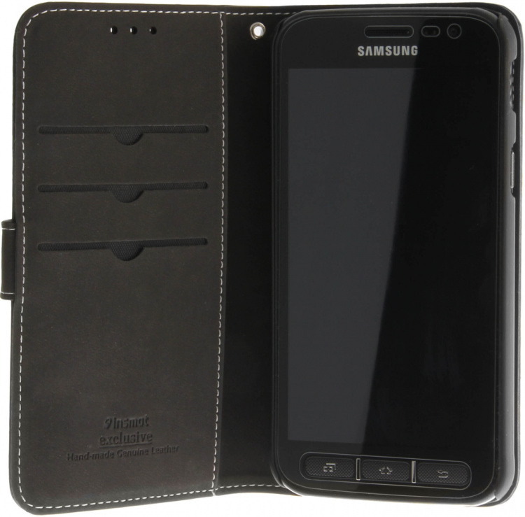 Insmat Exclusive Flip Case portemonnee hoesje, Samsung Xcover 4 / 4S, zwart Insmat Exclusive Flip Case portemonnee hoesje, Samsung Xcover 4 / 4S, zwart