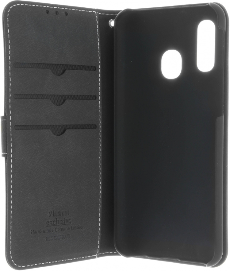 Insmat Exclusief Flip Case portemonnee hoesje, Samsung Galaxy A40, zwart Insmat Exclusief Flip Case portemonnee hoesje, Samsung Galaxy A40, zwart
