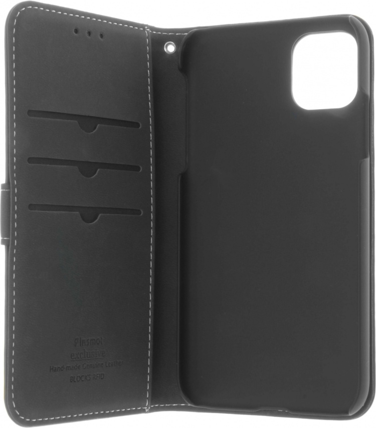 Insmat Exclusive Flip Case Portemonneehoesje, iPhone 11, zwart Insmat Exclusive Flip Case Portemonneehoesje, iPhone 11, zwart