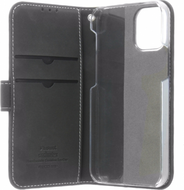 Insmat Exclusive Flip Case Portemonneehoesje, iPhone 12 mini, zwart