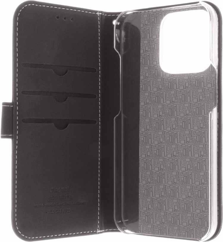 Insmat Exclusive Flip Case Portemonneehoesje, iPhone 13 Pro, zwart Insmat Exclusive Flip Case Portemonneehoesje, iPhone 13 Pro, zwart