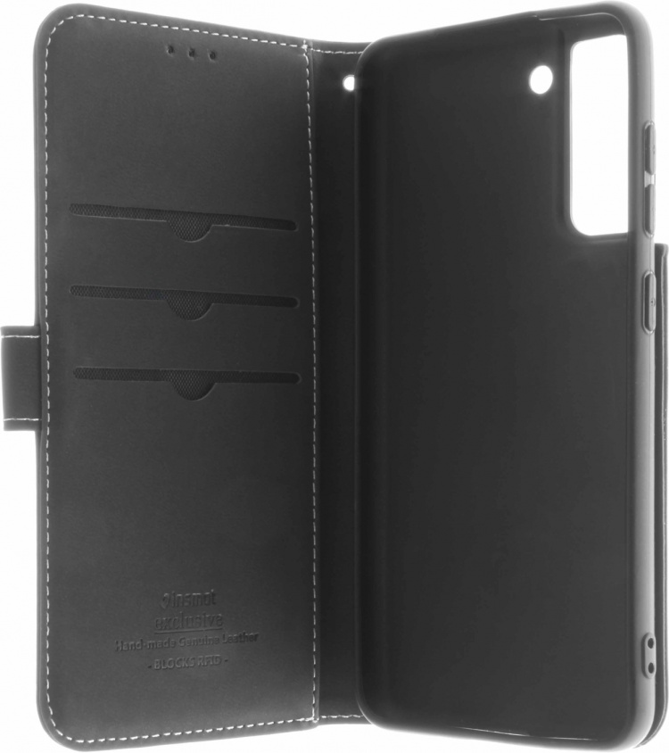 Insmat Exclusief Flip Case portemonnee hoesje, Samsung Galaxy S21 FE 5G, zwart