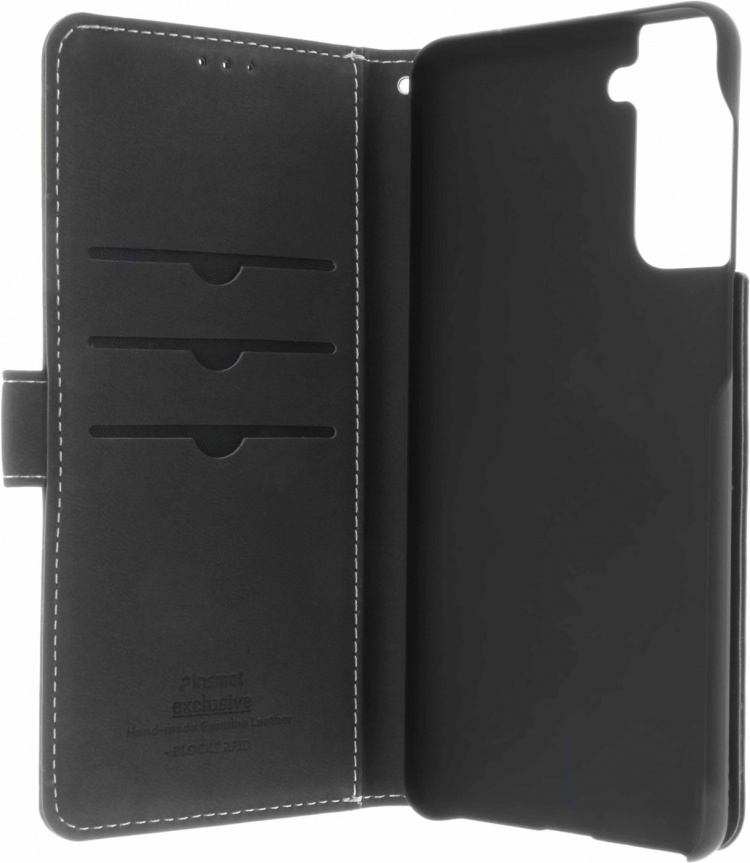 Insmat Exclusieve Flip Case, Samsung S21, zwart Insmat Exclusieve Flip Case, Samsung S21, zwart
