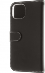 Insmat Exclusive Flip Case portemonnee hoesje, iPhone 14 Plus, zwart