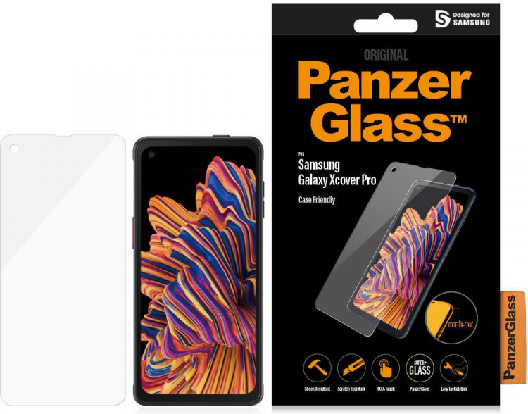 PanzerGlass Case Friendly gepantserd glas, Samsung Galaxy Xcover Pro